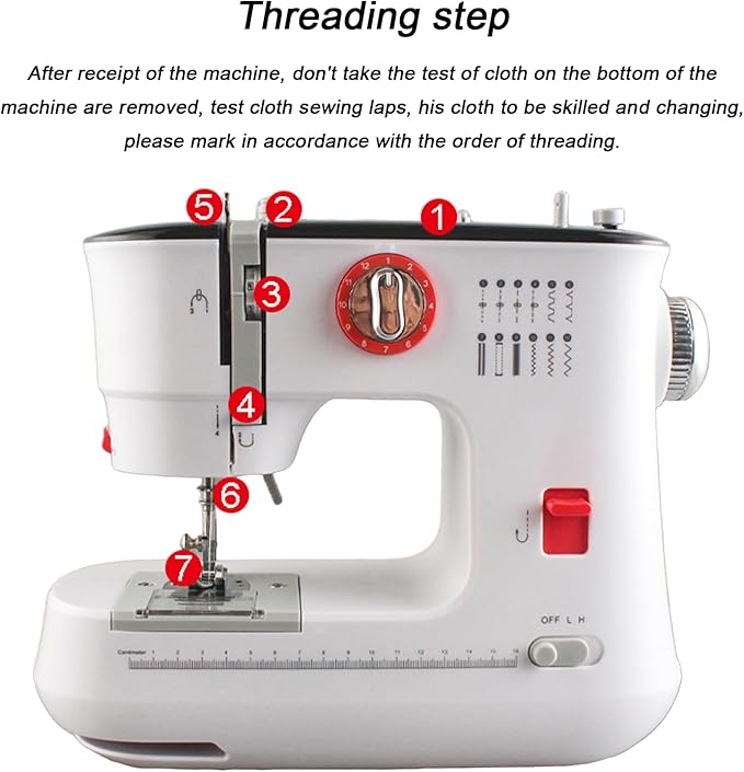 Portable Sewing Machine for Beginners, 12-Stitch Selection, Mini & Small Sewing Machine for Home Use