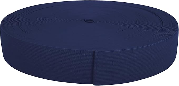 Mandala Crafts Wide 1.5 Inch Navy Elastic Bands Spool for Pants Waistbands Sewing and DIY Crafts, 50 YD Stretchy Flat Fabric Strap Knit Elastic Band for Wig