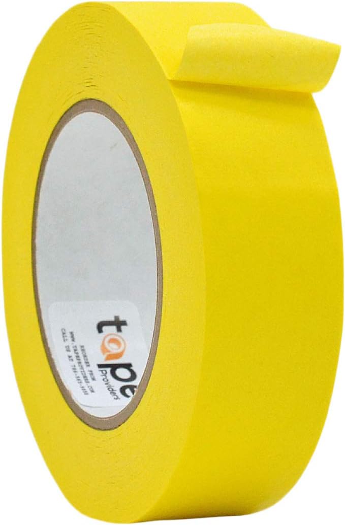 WOD CFTC6 Console Artist Tape Made in USA Yellow, 1.5 inch x 60 yds. Flatback Paper Marking/Labeling Tape Residue Free, for Watercolor Paper to Prevent Tearing