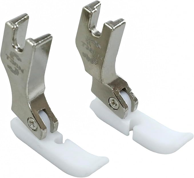 Blooy - T36N+T36LN Narrow Zipper Presser Foot with Teflon Bottom Fit All Industrial 1-Needle Lockstitch Sewing Machines JUKI, Brother, Jack, Consew, Singer (Pack of 10 PCS)