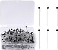 250 Pieces Sewing Pins Ball Glass Head Pins Straight Quilting Pins for Dressmaker Jewelry Decoration, Black