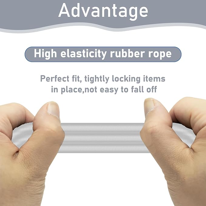 Gallon Trash Can Rubber Bands (Set of 6), Elastic Garbage Bin Straps, Secure Liners for Kitchen, Bathroom, Outdoor & Multi-Purpose Use – Durable (Gray-Extra Large (40-96Gallon))