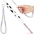 Katech Ergonomic Crochet Hook, Aluminum Soft Grip Crochet Hooks for Beginners and Arthritic Hands, Soft Clay Crochet Needle with Cow Motif and Bead Chain-Ideal Gift for Crocheter (3.5mm)