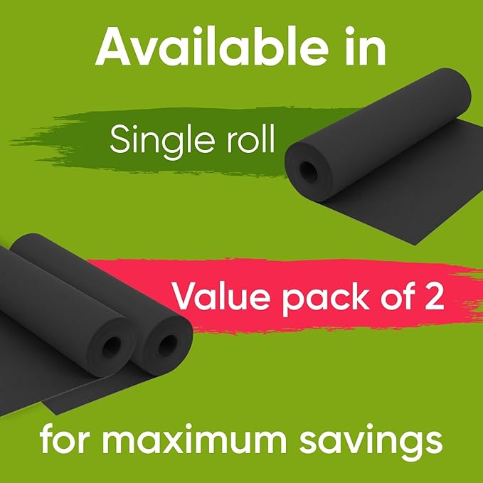 48" x 1200" (100 ft) Black Kraft Paper Roll (Value Pack of 2), 45 lbs Thickness, Made in USA Colored Kraft Paper for School, Bulletin Board - Odorless, Non-Toxic, Safe for Kids