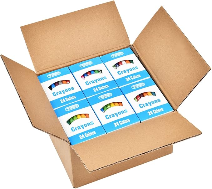 Rarlan Crayons Bulk, 30 Crayon Packs with 24 Assorted Colors, 720 Count Crayons