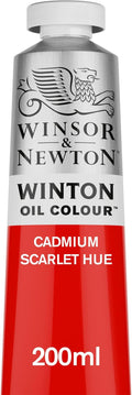 Winsor & Newton Winton Oil Color, 200ml (6.75-oz) Tube, Cadmium Scarlet Hue