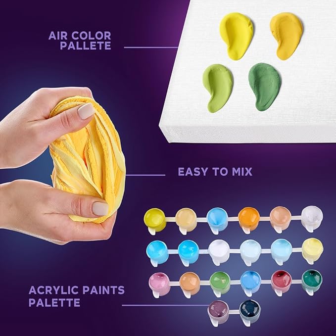 OKTO Art Kit Lemon Weekend | Arts & Crafts DIY Painting with Modeling Claу | Claу Kit for Painting | Painting Kits for Adults for Home Decoration Clay for Adults