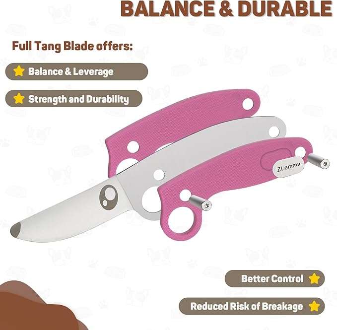 Kids Knife Boy Scout Knife with Educational Ring & Sheath & Rounded Tip - Whittling Knife Pink G10 Handle for Boys/Girls First Сamping Cutting