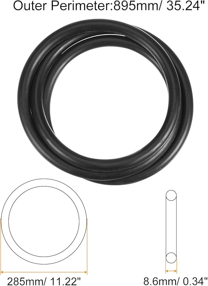 HARFINGTON Universal Sewing Machine Motor Stretch Belt 895mm 35" Perimeter, 8.6mm Belt Thick for Sewing Machine Motor Seal Repair