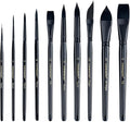 Transon 10pcs Natural Watercolor Paint Brush Set Professional for Watercolor Acrylic Ink Gouache Tempera