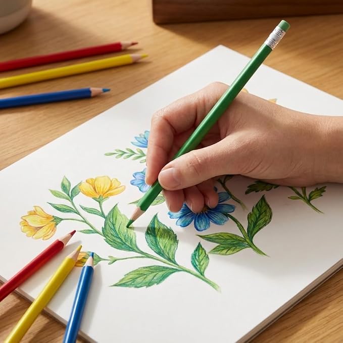 Pre-sharpened Colored Pencils with Erasers, Erasable Color Pencils, Drawing Pencil, Art Pencil for School Supplies, Drawing Supplies (28 Colors)