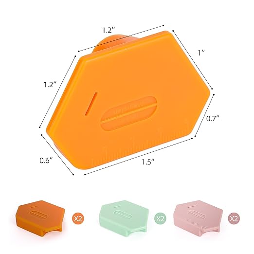 6Pcs Magnetic Seam Guide for Sewing Machine, Multifunctional Polygonal Hemmer Seam Guide with Scale, Universal Quilting Supplies Accessories for Magnet Making Machines
