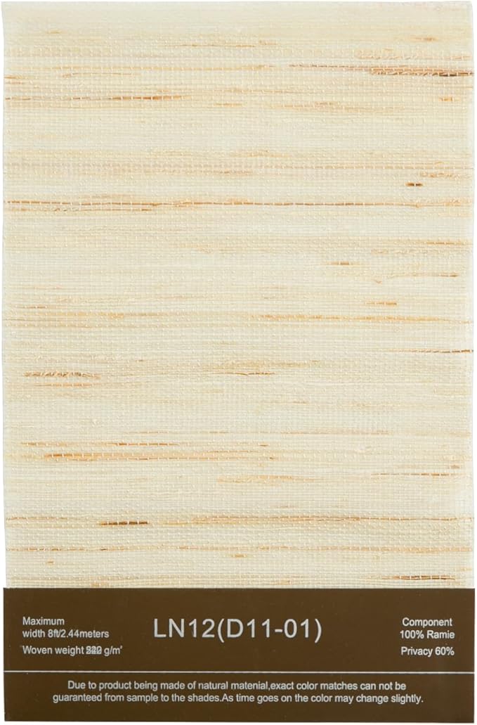 TWOPAGES Natural Woven Bamboo Shade Sample Booklet,10 Colors