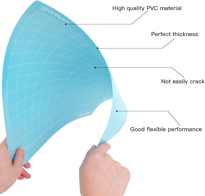 HTVRONT Light Grip Cutting Mat, 3 Pack Cutting Mat 12x12 Compatible with Cricut Maker 4/Maker 3/Maker/Explore 4/3/Air 2/One, Light Adhesive Sticky Quilting Cutting Mats Replacement Accessories