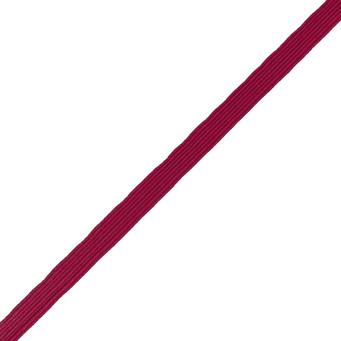 Mandala Crafts 16mm 20 Yds Roll of Maroon Elastic Bands for Sewing - 5/8 Flat Elastics Cord - 5 8 Inch Braided Stretch Straps for Crafting