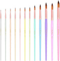 Nicpro 12pcs Watercolor Paint Brushes, Aesthetic Pastel Round Pointed Tip Paint Brush Set, Professional Soft Synthetic Squirrel Paint Brushes, Artist Painting Brushes for Watercolor, Inks, Gouache