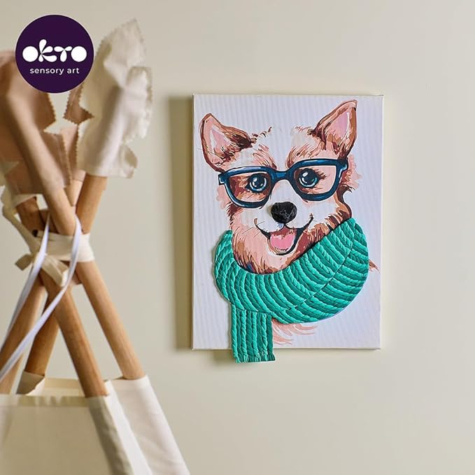 OKTO Art Kit Fashion Corgi | Arts & Crafts DIY Painting with Modeling Claу | Claу Kit for Painting | Painting Kits for Adults for Home Decoration Claу for Adults