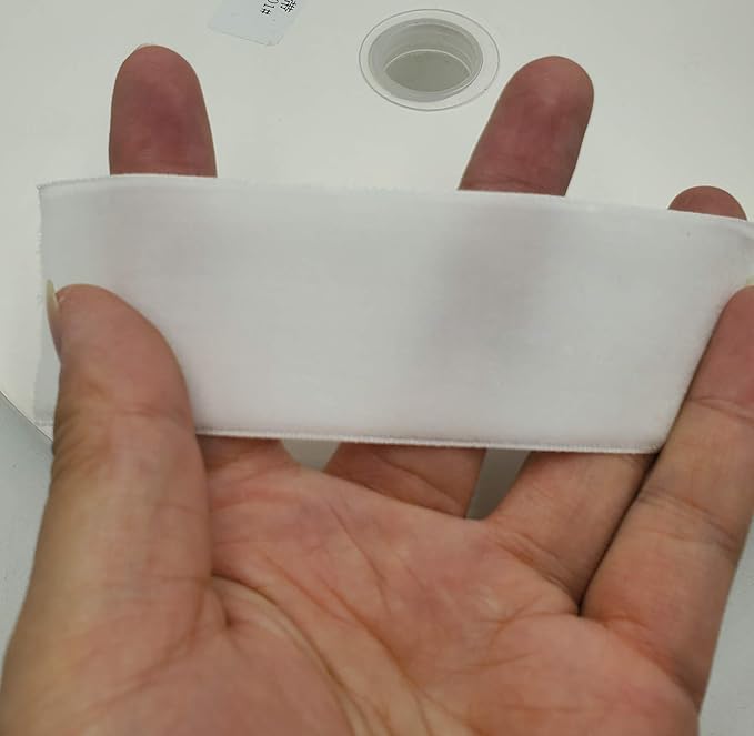 10 Yards Velvet Ribbon Spool (White, 1 1/2")