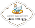 2,2.5,3,3.5,4inch Custom Carton Stickers Labels for Chicken, Personalized Chicken Egg Carton Packaging Sticker Label (Shape 2)