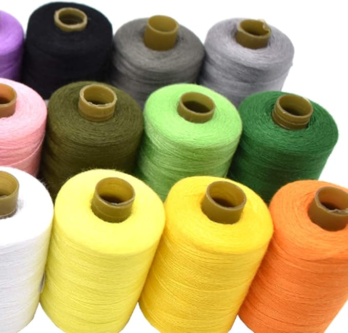 Sewing Thread 24 Colors Sewing Industrial Purpose for Machine and Hand Stitching 1000 Yards Polyester