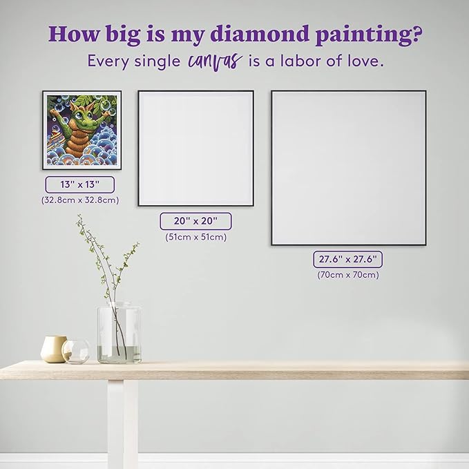 DIAMOND ART CLUB Bubbles - Spangler Diamond Painting Kit, Fun DIY Crafts for Adults, Round Diamond Art Canvas, 13" x 13"