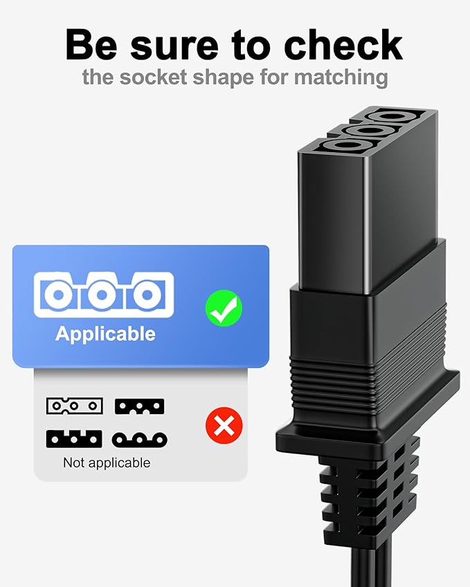 VHBW for Brother Sewing Machine Foot Pedal Compatible with Brother JX2517, LX3817, XM2701, XL2600, GX37, XR3774, LS2400 & More – Replacement Foot Controller (J00360051)