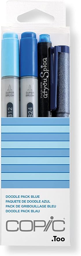 Copic Marker DPBLU Doodle Pack, Blue