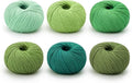 Harmony Cotton Yarn by Yarneverse – 6-Pack Soft Fine Weight (#2) 60% Cotton / 40% Acrylic (50g / 165m Each – Total 300g / 990m) (6, Green Spectrum Collection)