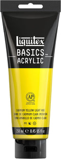 Liquitex BASICS Acrylic Paint, 250ml (8.5-oz) Tube, Cadmium Yellow Light Hue