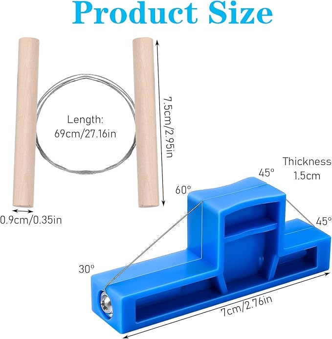 2 Pcs Angle Cutting Clay Tool and Clay Wire Cutter Steel Wire Bevel Cutter Small Pottery Angle Clays Trimming Tool Plastic Ceramic Wires Small Pottery Cutters for Ceramics Sculpting, Cheese Dough