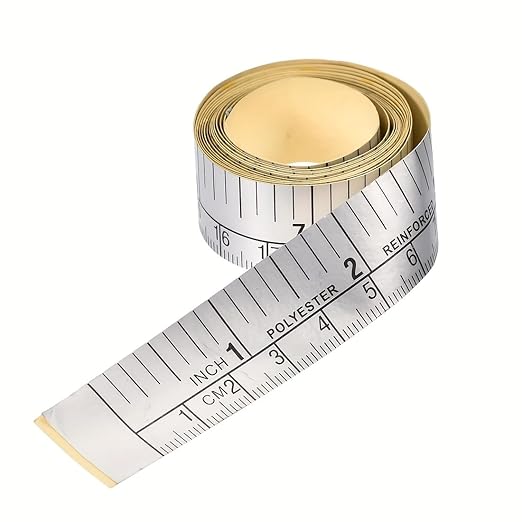 Self-Adhesive Measuring Tape, Peel and Stick Ruler, 24 Inch, 40 Inch, 60 Inch Metric Imperial Scale, Workbench Tool, Woodworking, Drafting Table, Table Saw, DIY Project, Durable Backing (24 inch)