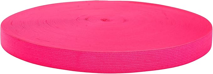 Mandala Crafts Wide 1 Inch Hot Pink Elastic Bands Spool for Pants Waistbands Sewing and DIY Crafts, 50 YD Stretchy Flat Fabric Strap Knit Elastic Band for Wig