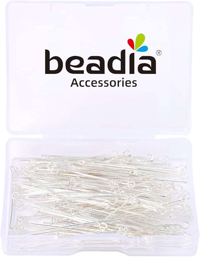 Silver Plated Open Eye Pins Non Tarnish 40mm 150pcs for Jewelry Making Findings