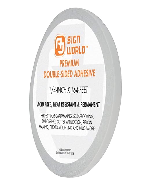 Best 1/4" Ultra-Thin Permanent Double-Sided Tape for Arts, Crafts, Photography, Scrapbooking, Tear-by-Hand, Paper Backing (1/4-Inch by 164-Feet/55 Yards)