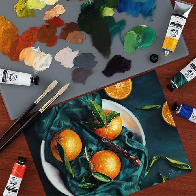 Tusc & Pine Artist Oil Paint - Sap Green, 40 ml, Non-Yellowing, Rich & Creamy Consistency, Maximum Pigment Load, Small Batch Milled Oil Paints Made in the USA for Professional Artists
