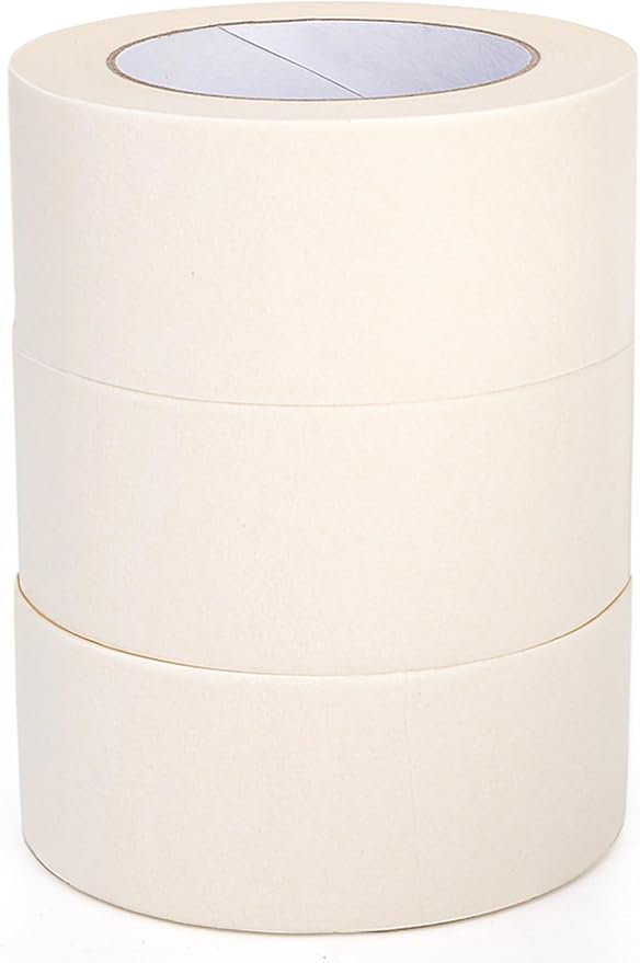 Tosnail 3 Pack 2 Inches Cream White Artist Tape Masking Tape for Arts and Crafts - Total 164 Yards