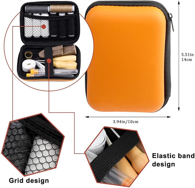 MORFEN Sewing Kit for Adults, 38 Pcs Heavy Duty Sewing Kit, Needle and Thread Kit with Hand Sewing Needles 8 Upholstery Thread, Upholstery Repair Kit for Carpet Canvas DIY Sewing Repair