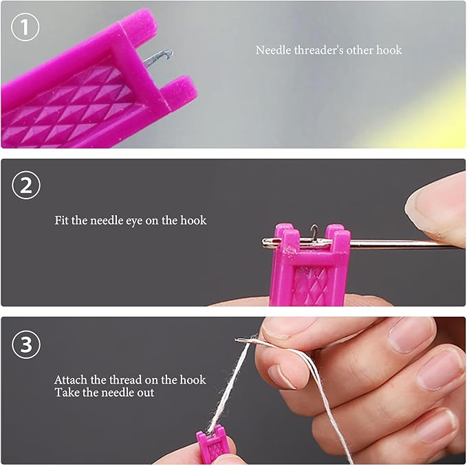 Automatic Needle Threaders for Hand Sewing, Sewing Supplies Needle Threader for Sewing Embroidery Needles(4PCS)