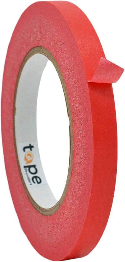 WOD CFTC6 Console Artist Tape Made in USA Red, 1/2 inch x 60 yds. Flatback Paper Marking/Labeling Tape Residue Free, for Watercolor Paper to Prevent Tearing