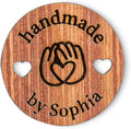 callie Personalized Wooden Button, Custom Sewing Labels for Handmade Items with Name, Gifts for Mom Grandma Knitting Crafts Crocheting Lovers, 10Pcs - 200Pcs