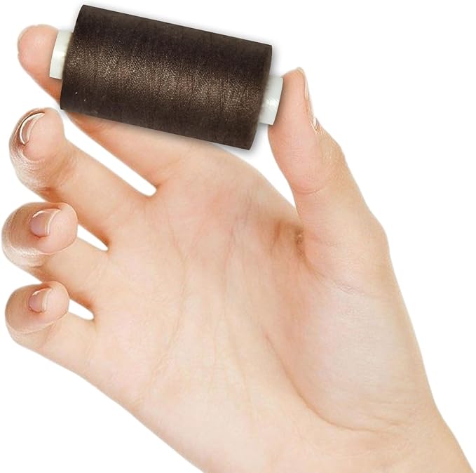 All Purpose Sewing Thread-2 Spools of Hand Polyester Sewing Thread for Sewing Machine for Hand and Machine Sewing(Dark Brown, 2 spools)
