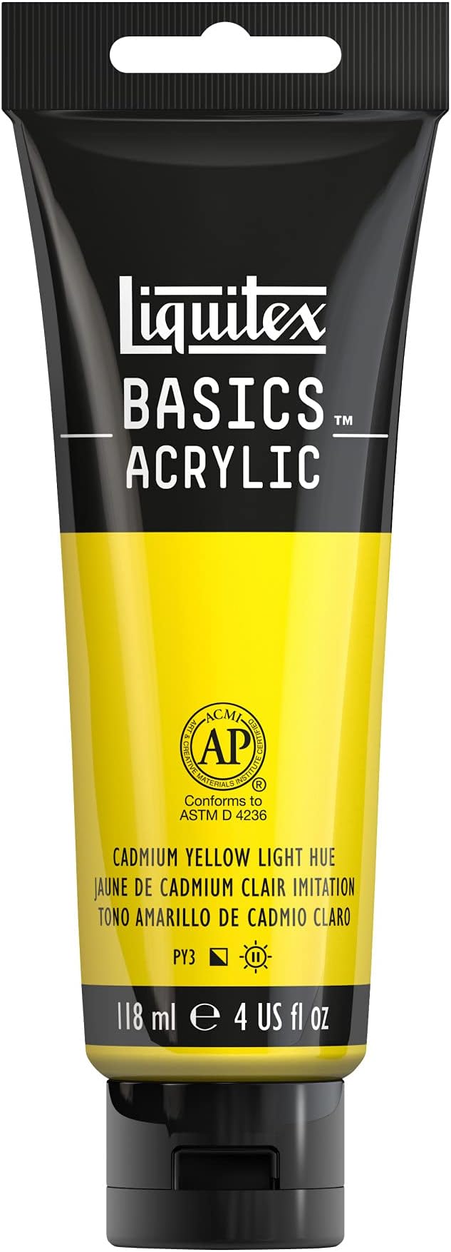 Liquitex BASICS Acrylic Paint, 118ml (4-oz) Tube, Cadmium Yellow Light Hue