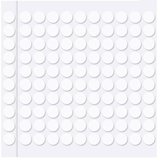200pcs Double Sided Foam Dots, Self-Adhesive Mini Foam Dot Circles, Round EVA Tape for Wall Decoration Poster Greeting Cards Birthday Cards Invitation DIY Crafts- White
