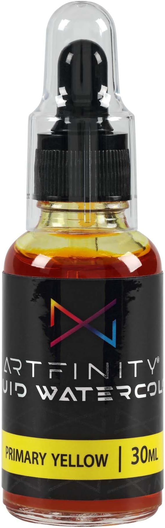Liquid Watercolor Paint 30 ml Bottle - 3 Pack, Primary Yellow - Vibrant Dye-Based Liquid Watercolor w/Glass Pipette, Fast