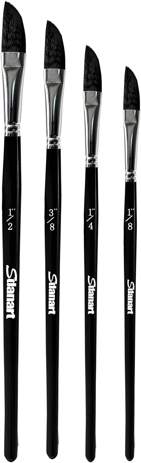 4PCS Dagger Striper Brush Set, Premium Dagger Paint Brushes Set, Professional Dagger Brush for Watercolor Acrylic Oil Gouache, Pinstriping Brush Set ，Dagger Striper Watercolor Paint Brush