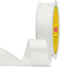 Off White Double Face Satin Ribbon 1 inch X 50 Yards Spool Bright Colors Very Suitable for Weddings Gift Package Wrapping Dancer Wand Sewing Party Hair Bow Invitation Decorations and More