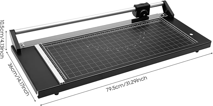 24 Inch Manual Precision Rotary Paper Trimmer, Heavy Duty Rotary Paper Cutter, Straight Paper Trimmer with Accurate Cutting for A4, A3 Paper, Photos, Cards, Ideal for Home, Office, School Use