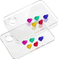 Acrylic Rectangle-Shaped Palette 2pcs 11.8 x 7.9 inches Transparent - Crystal Clear Blend Paint Non-Stick Acrylic Watercolor Oil Paint Mixing Tray - Comfortable to Hold & Easy to Clean for DIY Artist