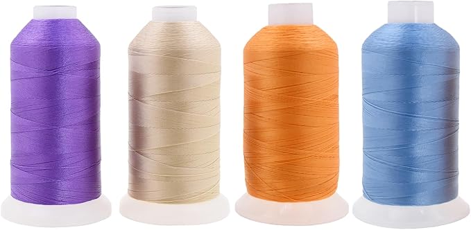Mandala Crafts Pastel Heavy Duty Thread - 6000 Yds Tex 90 Bonded Polyester Thread for Sewing Drapery Jeans Leather Hair Outdoor Marine Upholstery