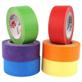 Colored Masking Tape, Rainbow Color Craft Paper Tape Art Painters Tape Writable Tape for Art Crafts Lab Labeling Coding Home Decor Office Classroom DIY All Ages (6 Packs)